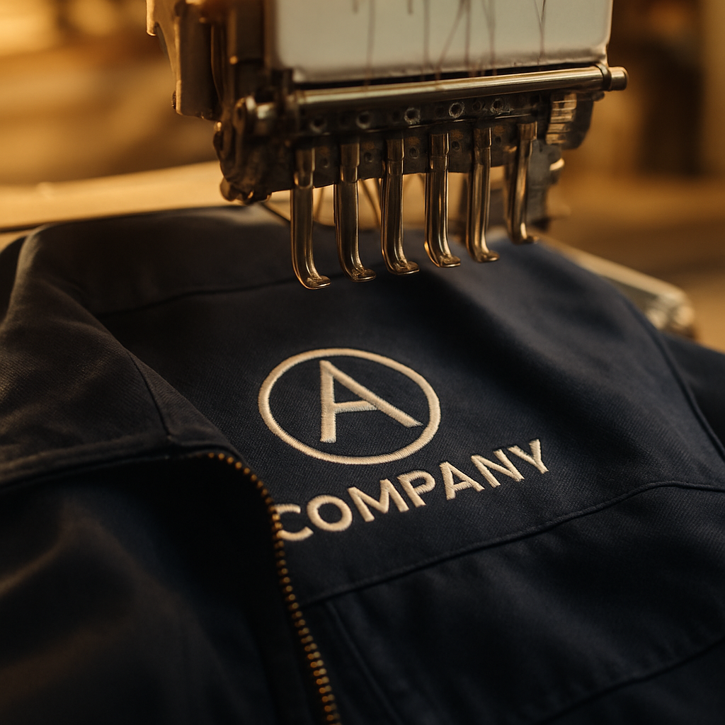 Arbeitskleidung mit Logo besticken lassen